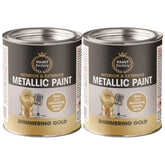 2X Paint Factory Metallic Gold Paint Tin 300ml Tin Paint